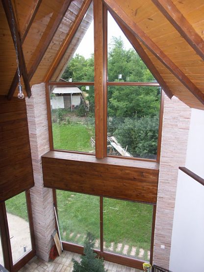 Aszód - P+FSZT+TTÉR, 410 m2 - Két szint magasságú ablak a télikertnél