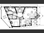 FLDSZINT alaprajz - 95 m2 - Nhol klns formj helyisgek, de tkletesen kihasznljk a helyet, mozgalmas homlokzatok