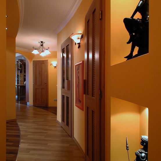 Budapest XIII., Szegedi Ház - 68 m2, 1 + 2 félszoba - Az új alaprajz lelke az íves közlekedő folyosó